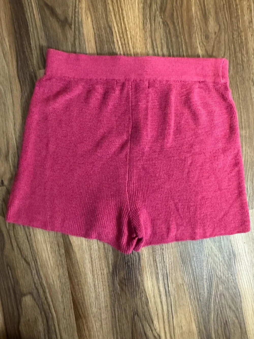 2 Pair of Free People Beach Knit Shorts in Green & Berry High-Rise Boho Sz. L - Picture 3 of 6